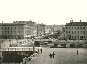 グスタフアドルフトルグとオストラハムンガタン、スウェーデン、ヨーテボリ、1895年。 作： Unbekannt