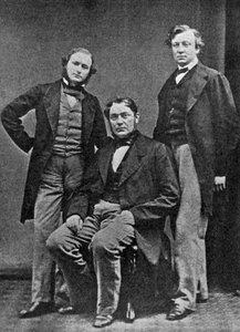 Gustav Kirchhoff、Robert Bunsen、Henry Roscoe、科学者、c1860 作： Unbekannt