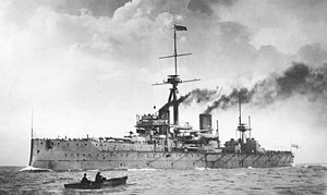 HMSドレッドノート（モノクロ写真 作： Unbekannt