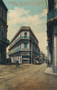 ハバナ。ネプトゥーノ通りとサンミゲル通り。ネプチューンとセントミシェルストリート、1916 作： Unbekannt