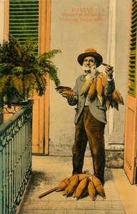 ハバナ。たばこ自動販売機。タバコのストリートセラー、c1910s 作： Unbekannt
