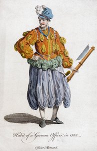 1588年のドイツの将校の習慣18世紀 作： Unbekannt
