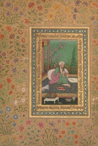 Haji Husain Bukhari、Shah Jahan Album の Folio、直訳: 19 世紀初頭。 作： Unbekannt