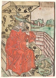 Hartlibsアレクサンダー：アレクサンダー、玉座に着席、1400年代。 作： Unbekannt
