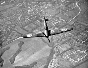 飛行中のホーカーハリケーン、イギリスの戦い、第二次世界大戦、1940 作： Unbekannt