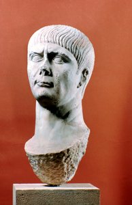 トラヤヌスの頭、ローマ皇帝、西暦98-117年 作： Unbekannt