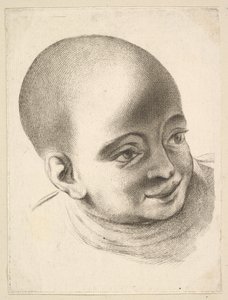 子供の頭、リブレ・ド・テテス・グラヴェス・ダプレス・F・ブーシェとオートレの本、18世紀。 作： Unbekannt