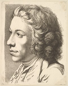 Livre deTêtesGravéesdapres F. Boucher et Autres ...、18世紀の横顔の男の頭。 作： Unbekannt