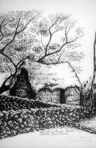 Heiau、カイルアコナ、ハワイ、19世紀 作： Unbekannt