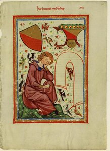 1305年から1340年までのコーデックスマネッセのハインリッヒフォンヴェルデケ 作： Unbekannt