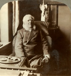 世界中で敬意を表する詩人、ヘンリック・イプセン。自宅でクリスチャニア、ノルウェー、c1905。 作： Unbekannt