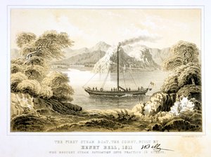 ヘンリーベルズの蒸気船、1811年、1856年。 作： Unbekannt