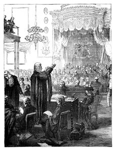 キャロライン女王の裁判中の防衛のためのヘンリーブロアムスの演説、1820年c1895 作： Unbekannt