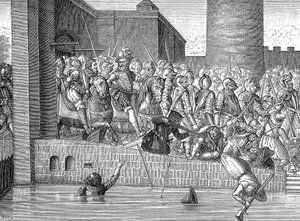 1594年3月22日、パリに入るフランスのヘンリー4世 作： Unbekannt