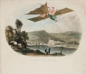 ヘンソンの「エアリアル・スチーム・キャリッジ」1843年頃 作： Unbekannt
