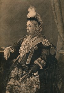 1887年、ウェストミンスター寺院のジュビリー記念で着用されたドレスを着た女王陛下 作： Unbekannt