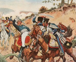 1806年10月10日、1936年、ザールフェルトでのプロイセンのルイフェルディナンド王子の英雄的な死。