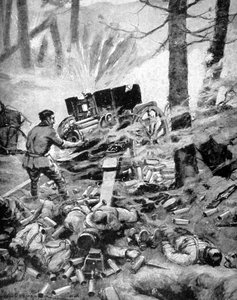 イタリアの75mmバッテリーの英雄、第一次世界大戦、1915