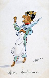 教授、ヴィンテージ・フランス・ポストカード、c1900 作： Unbekannt