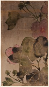 ハイビスカスの花と葉、江戸時代、1615-1868. 作： Unbekannt