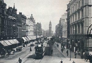 ハイストリート、ベルファスト、遠くにアルバート記念碑を表示、1917年 作： Unbekannt
