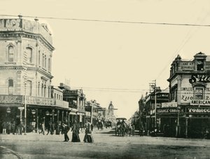 Hindley Street、アデレード、1901年。 作： Unbekannt
