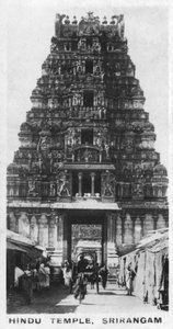 ヒンドゥー寺院、スリランガム、インド、c1925 作： Unbekannt