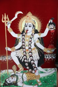ヒンドゥー教の女神「カリ」（ネパール・カトマンズ 作： Unbekannt