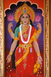 ヒンドゥー教の女神Laxmi、ロンドン、イギリス 作： Unbekannt
