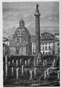 古代ローマの歴史。1872年のローマのエングレービング 作： Unbekannt