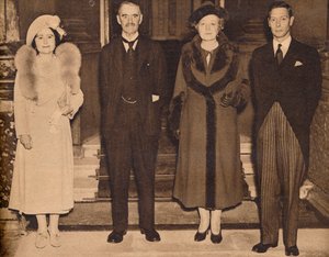 ホームアゲイン-王様、女王様、チェンバレン夫妻と一緒に、1938年、1938年 作： Unbekannt