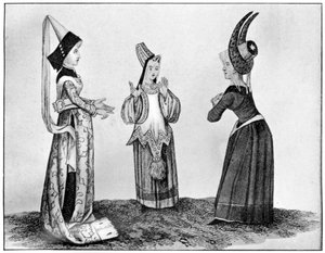 角のある尖った頭飾り、15世紀、1910年 作： Unbekannt