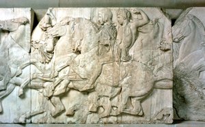 パルテノン神殿のフリーズ出身の騎士、紀元前438-432年 作： Unbekannt