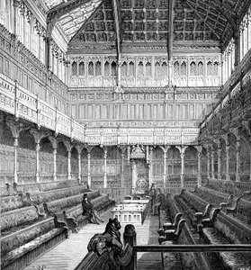 下院、ウェストミンスター、ロンドン、1900年 作： Unbekannt