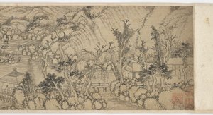 水辺の家、17 世紀。 作： Unbekannt
