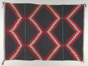 モキモキストライプのハベルリバイバルスタイルのラグ、c。 1890-1910。 作： Unbekannt