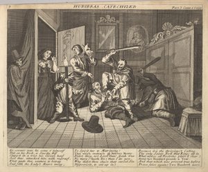 Hudibras Catechized Plate 9：Illustrations to Samuel Butlers Hudibras、1725-30。 作： Unbekannt