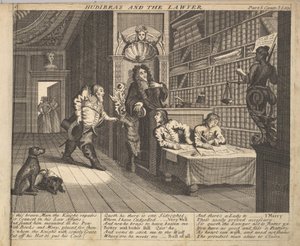 Hudibras and the Lawyer Plate 12：Illustrations to Samuel Butlers Hudibras、1725-30。