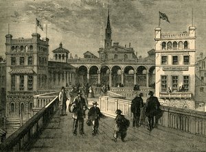 ハンガーフォードマーケット、橋から、1850年、1881年。 作： Unbekannt