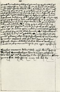 ウィクリフスの論文のHus筆記録、15世紀初頭、1947年。 作： Unbekannt