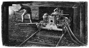 1867年のThe Iron Manという名前の油圧式石炭切断機 作： Unbekannt