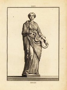 Hygieia（ギリシャ・ローマの健康と清潔の女神、医療の神アスクレピオスの娘 作： Unbekannt