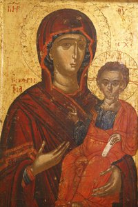 アイコン：Sta Mary Hodigitria (16世紀), Berat, Albanie 作： Unbekannt