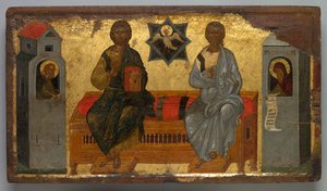 新約三位一体のアイコン、c。 1450。 作： Unbekannt