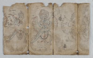Tantric Enlightened Beings versoのアイコンによる描画c。 1500。 作： Unbekannt