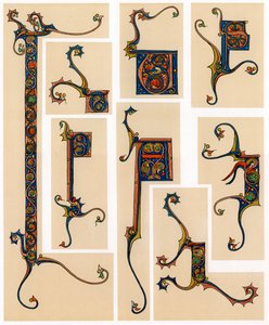 照らされた頭文字、13世紀 作： Unbekannt