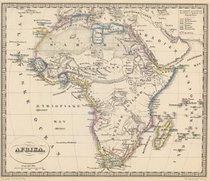 図は、著者不明、Chr. Steen & Søn社発行のAtlas over alle Jordens Dele（1857年、コペンハーゲン）からの引用です。 作： Unbekannt