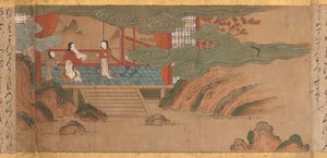 図解された熊野神社の伝説... 16世紀後半から17世紀初頭。 作： Unbekannt