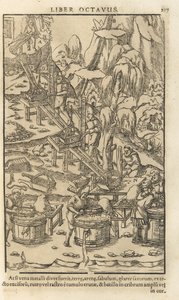 Georgius Agricola、1556年のDe Re Metallica libri XIIのイラスト