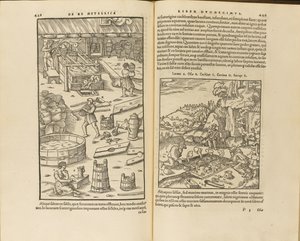 Georgius Agricola、1556年のDe Re Metallica libri XIIのイラスト 作： Unbekannt